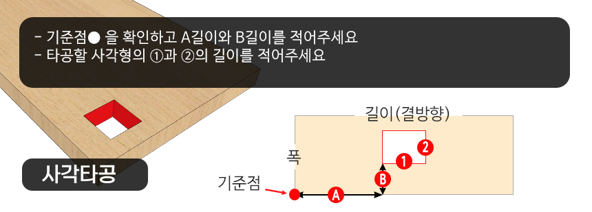 사각타공